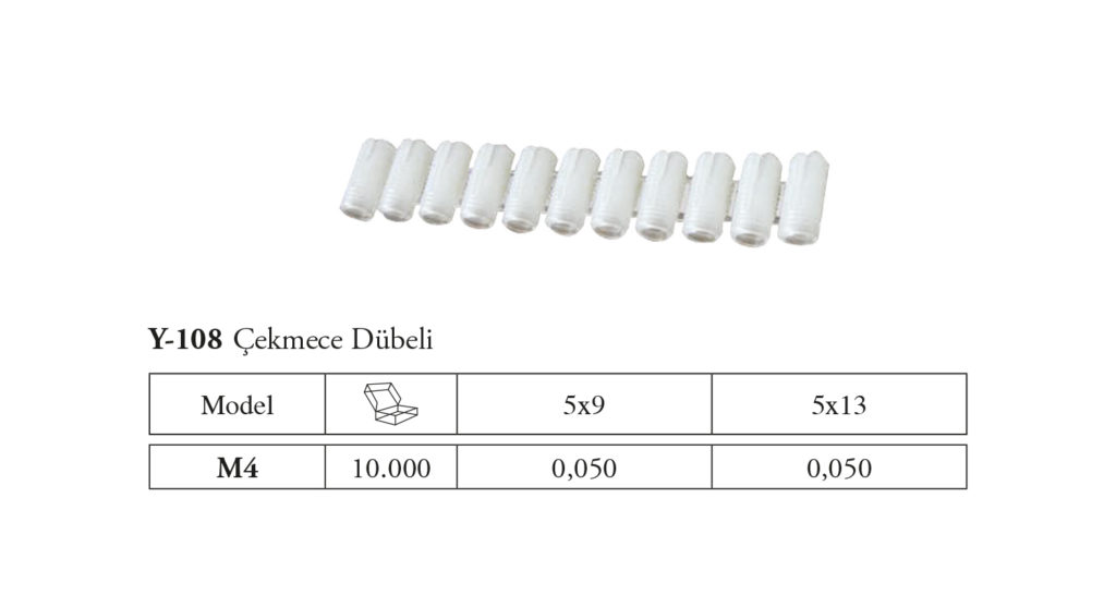 ÇEKMECE DÜBELİ Yılmaz Aksesuar